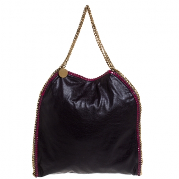 Pre Owned Stella McCartney Purple Faux Leather Falabella Shoulder Bag