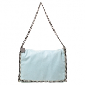 Pre Owned Stella McCartney Lime Green Faux Leather Falabella Flap Shoulder Bag