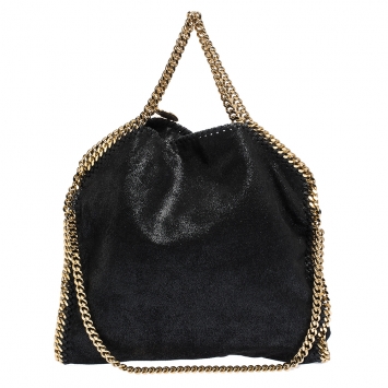 Pre Owned Stella McCartney Black Faux Leather Small Falabella Tote