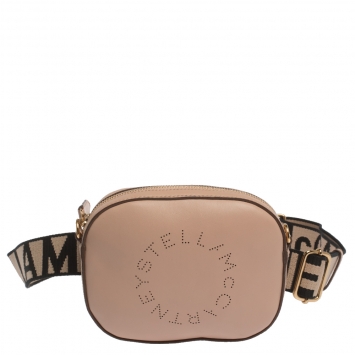 Pre Owned Stella McCartney Beige Perforated Faux Leather Vegetarian Belt Bag