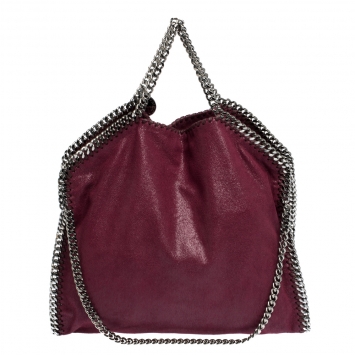 Pre Owned Stella McCartney Purple Faux Leather Small Falabella Tote