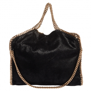 مملوكة مسبقًا Stella McCartney Black Faux Leather Small Falabella Tote