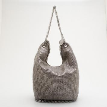 مملوكة مسبقًا Stella McCartney Silver Woven Chain Detail Hobo 