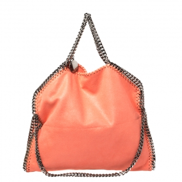 Pre Owned Stella McCartney Coral Faux Leather Falabella Tote