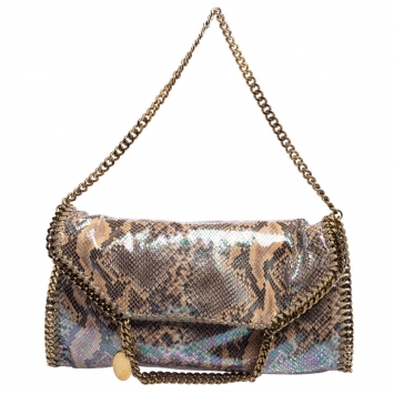 Pre Owned Stella McCartney Multicolor Faux Python Embossed Leather Falabella Tote 