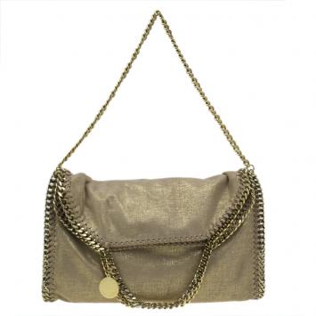 Pre Owned Stella McCartney Gold Faux Leather Small Falabella Tote