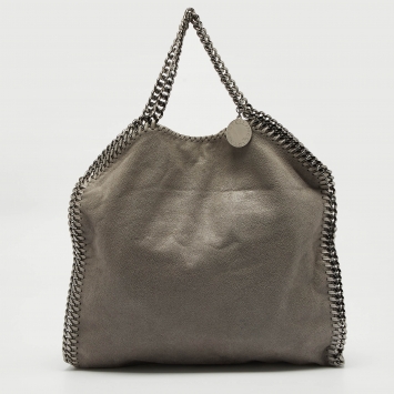 Pre Owned Stella McCartney Grey Faux Leather Small Falabella Tote