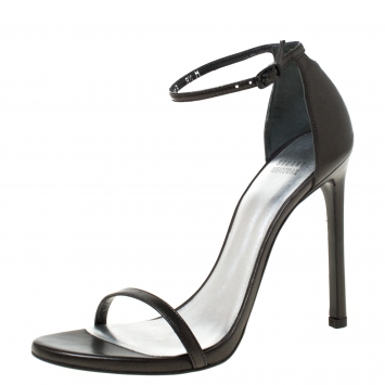 مملوكة مسبقًا Stuart Weitzman Black Nudist Open Toe Sandals Size 39