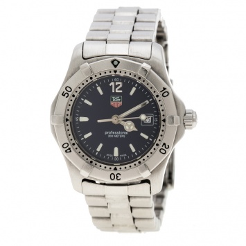 Pre Owned Tag Heuer Blue Stainless Steel Professional 200 WK1313-0 Women's Wristwatch 29 mm