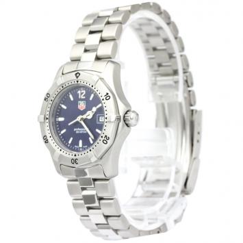 Pre Owned Tag Heuer Blue Stainless Steel Professional Women's Wristwatch 28MM