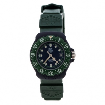 Pre Owned Tag Heuer Blue/Green Formula One 362.508 Women's Wristwatch 28 mm
