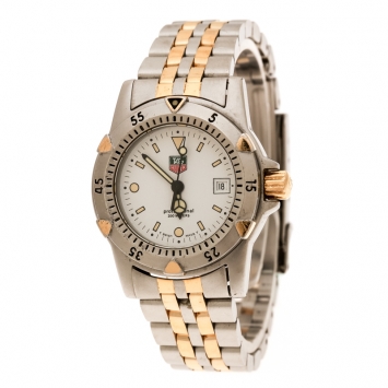 Pre Owned Tag Heuer Silver Grey Stainless Steel 1500 Series Professional 200 WD1421-PO Women's Wristwatch 27 mm