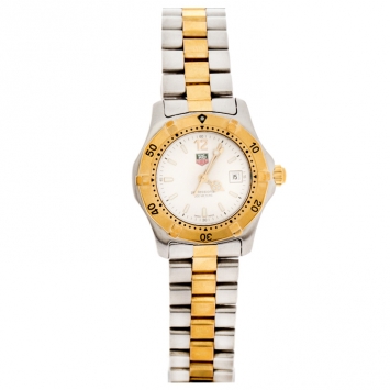 Pre Owned Tag Heuer Silver Two-tone Stainless Steel Professional 2000 Series WK1320-0 Women's Wristwatch 28 mm