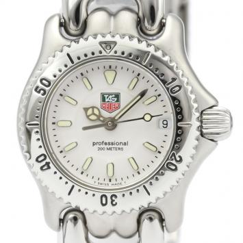 Pre Owned Tag Heuer White Stainless Steel WG1412 Professional Women's Wristwatch 24MM