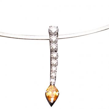 Pre Owned Tasaki 18K White Gold Platinum Diamond Necklace