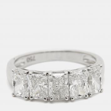 Pre Owned Diamond Edit 18k White Gold Lab Grown Diamond 2.77 cts Ring Size 54