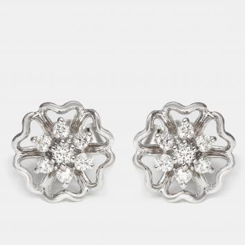 Pre Owned 18k White Gold  Earring