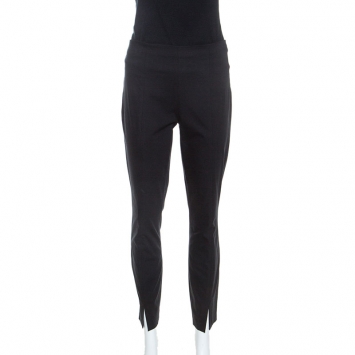 Pre Owned The Row Black Stretch Cotton Slit Detail Sorocco Pants M