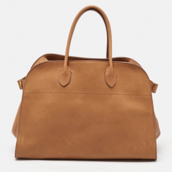 Pre Owned The Row Brown Leather Soft Margaux Bag