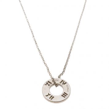 Pre Owned Tiffany & Co. Atlas Silver Pendant Chain Necklace