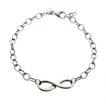 Pre Owned Tiffany & Co. Infinity Silver Chain Link Bracelet