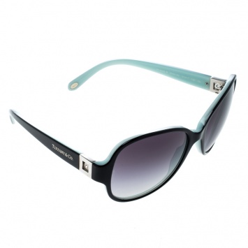 Pre Owned Tiffany & Co. Black/Tiffany Blue TF 4046-B Butterfly Sunglasses