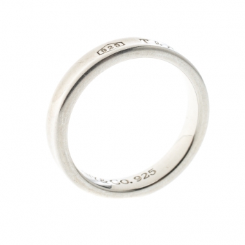 Pre Owned Tiffany & Co.1837 Silver Band Ring Size 58