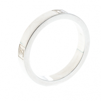 Pre Owned Tiffany & Co. Atlas Silver Band Ring Size 55