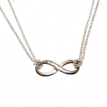 Pre Owned Tiffany & Co. Infinity Silver Pendant Necklace