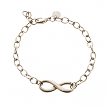 Pre Owned Tiffany & Co. Infinity Silver Chain Link Bracelet