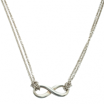 Pre Owned Tiffany & Co. Infinity Silver Pendant Necklace