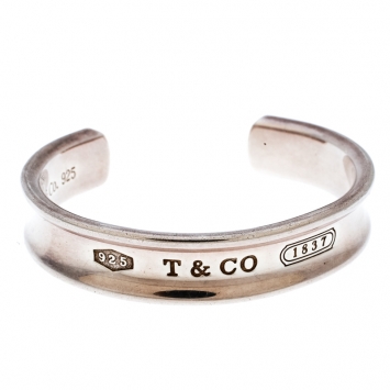 Pre Owned Tiffany & Co. 1837 Silver Open Cuff Bracelet