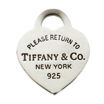 Pre Owned Tiffany & Co. Return To Tiffany Heart Tag Silver Charm Pendant