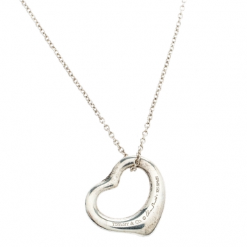 Pre Owned Tiffany & Co. Elsa Peretti Open Heart Pendant Necklace