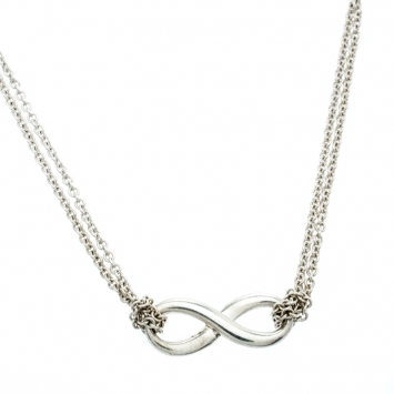 Pre Owned Tiffany & Co. Tiffany Infinity Silver Pendant Necklace