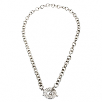 مملوكة مسبقًا Tiffany & Co. Sterling Silver Chain Toggle Necklace 