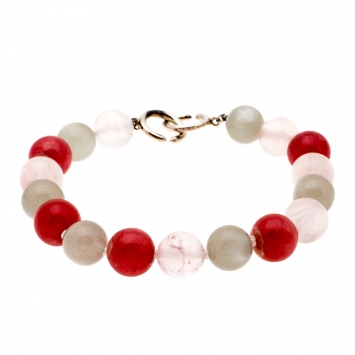 Pre Owned Tiffany & Co. Multicolor Beaded Sterling Silver Bracelet 21 cm