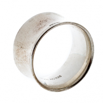 Pre Owned Tiffany & Co. 1837 Silver Band Ring Size 56