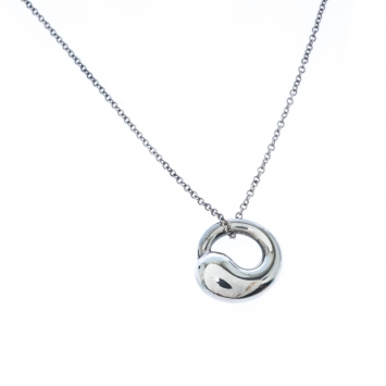Pre Owned Tiffany & Co. Elsa Peretti Eternal Circle Silver Pendant Necklace