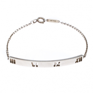 Pre Owned Tiffany & Co. Atlas Silver Bar Bracelet