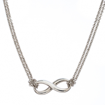 Pre Owned Tiffany & Co. Infinity Silver Pendant Necklace