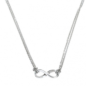 Pre Owned Tiffany & Co. Tiffany Infinity Silver Chain Link Necklace