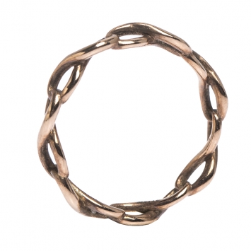 Pre Owned Tiffany & Co. Infinity Rubedo Narrow Band Ring Size 52