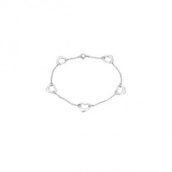 Pre Owned Tiffany & Co. Elsa Peretti Open Heart Silver Bracelet