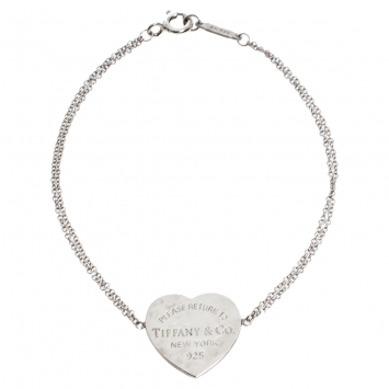 مملوكة مسبقًا Tiffany & Co. Return To Tiffany Heart Tag Silver Chain Bracelet