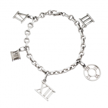 Pre Owned Tiffany & Co. Sterling Silver Atlas Charms Bracelet