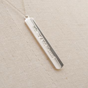 Pre Owned Tiffany & Co.1837™ Bar Pendant 20'' Silver Chain