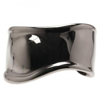 Pre Owned Tiffany & Co. Elsa Peretti Bone Charcoal-Color Ruthenium Over Copper Cuff Bracelet