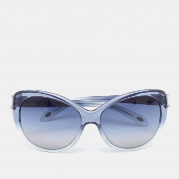 Pre Owned Tiffany & Co. Bicolor Ombre/ Blue Gradient Cat-Eye Sunglasses