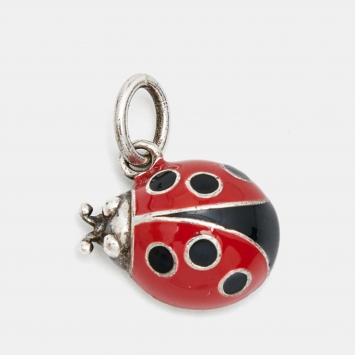Pre Owned Tiffany & Co. Ladybug Enamel Sterling Silver Pendant